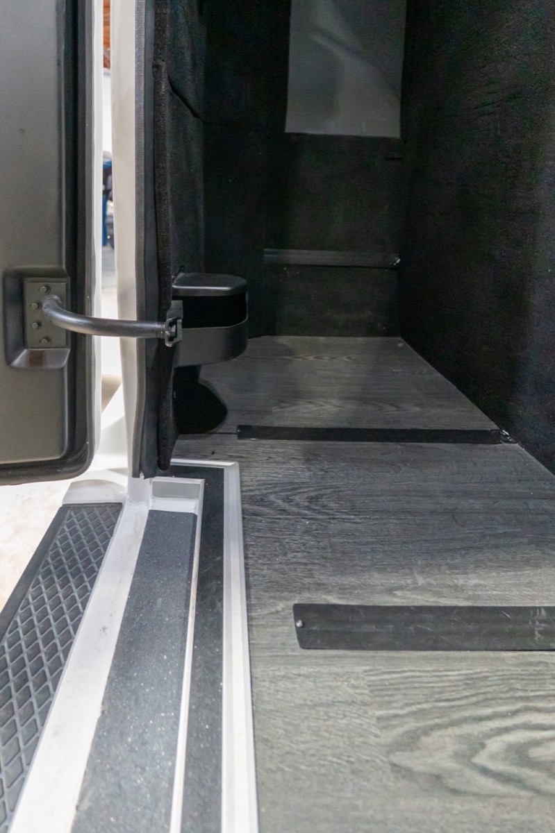 Executive bus luggage area